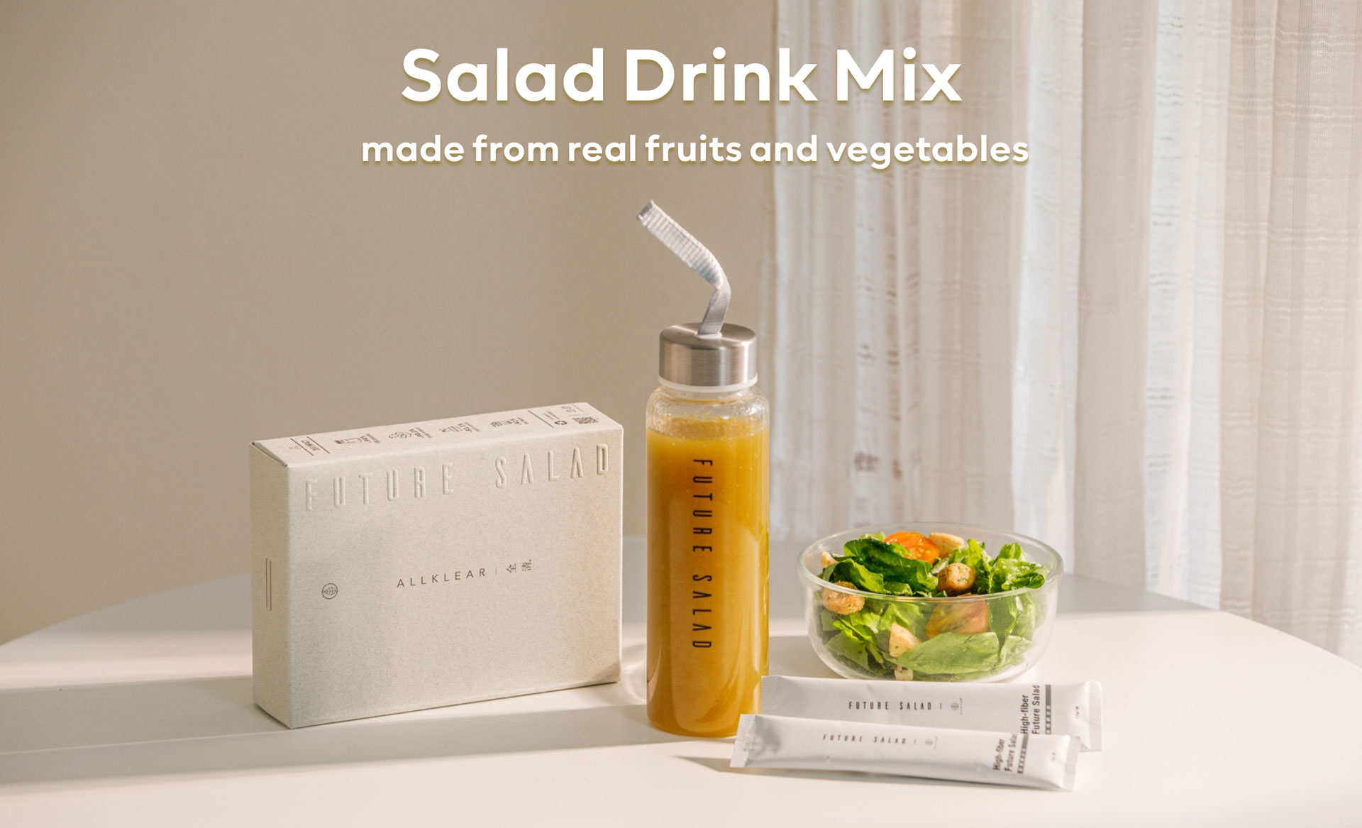 Salad Drink Mix made from real fruits and vegetables